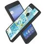Google Pixel Case, Blue Flower Shock-Absorption TPU Rubber Bumper Google Pixel Case, Ultra Thin Slim Protective Cover for Google Pixel-Black