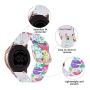 Koreda Compatible Samsung Galaxy Watch Active Bands/Galaxy Watch 42mm/Gear Sport Bands Sets, 20mm Soft Floral Print Sport Watch Strap Replacement Compatible Galaxy Watch Active 40mm R500 (2 Pack#1)