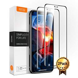 TORRAS iPhone 11 Screen Protector iPhone XR Screen Protector [9H Toughen] [Full Coverage] [Anti-Shatter] Clear Tempered Glass Screen Protector for iPhone 11/XR [6.1inch] - (2-Pack)