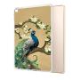 GinHo Customized Protective Cover iPad Air 2 Beautiful Peacock with Slim Soft Durable TPU Ultra-Clear Silicone UV Printing Case