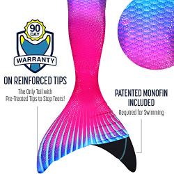 Fin Fun Mermaid Tails for Swimming with Monofin - Kids and Adult Sizes - Limited Edition