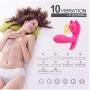 10 Vibration+ 6 Sucking Wearable USB Electric Toy for Women Quiet Powerful Strong with Silicone Wireless Remote Vǐberate Toys Mini Vǐbrant Toy for Women, Wearable Adult Toy, Hot Pink