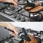 Kitchen Barbecue Tongs, Set of 2 (9 inch and 12 inch) Non-Slip, Easy Grip, BPA Free, Stainless Steel Handle, Heat Resistant, Smart Locking, Perfect Utensil for Cooking, BBQ