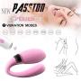 Lfcmf 7 Frequency U-Shape Couple Love Stimulation Promote Tongue Vibrate Toys Sport Tool USB Rechargeable Silicone Couples Wand Massage Back Neck Muscles (Color : Pink)