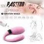 Lfcmf 7 Frequency U-Shape Couple Love Stimulation Promote Tongue Vibrate Toys Sport Tool USB Rechargeable Silicone Couples Wand Massage Back Neck Muscles (Color : Pink)