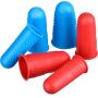 Frienda 12 Pieces Hot Glue Gun Finger Caps Silicone Finger Protectors for Hot Glue Wax Rosin Resin Honey Adhesives Scrapbooking Sewing in 3 Sizes (Blue and Red)