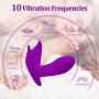 Wearable Wireless Remote Control with 10 Modes Waterproof USB Rechargeable Silicone Toy for Women