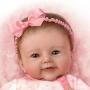 Lifelike Baby Doll Poseable and Weighted with Hand-Rooted Hair by The Ashton-Drake Galleries