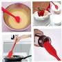 5Pcs Silicone Kitchenware Set Scraper Shovel Brush High Temperature Resistance Not Sticky For Kitchen BBQ Red