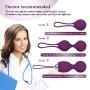 Acvioo 2 in 1 Kegel Exercise Weights & Massage Ball Ben Wa Balls Sets for Women & Silicone - Doctor Recommended for Bladder Control & Pelvic Floor Exercises（Purple）