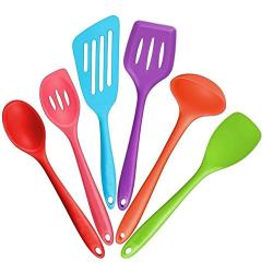 Silicone kitchenware, 6 Piece Silicone Cooking Utensils Set, Spatula Set Silicone Kitchen Utensils, Nonstick and Heat Resistant Cookware Set