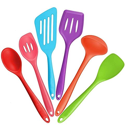 Silicone kitchenware, 6 Piece Silicone Cooking Utensils Set, Spatula Set Silicone Kitchen Utensils, Nonstick and Heat Resistant Cookware Set