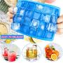 3Pcs silicone ice cube mold with lid,Silicone Ice Cube Maker 24-Cube Ice Tray Ice Cube Mold Storage Container