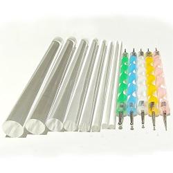 Mandala Rock Painting Pen Dot Dotting Tools Stencil Brush Set 13 PCS Flat Head 4mm 5mm 6mm 8mm 10mm 12mm 14mm Diameter 5 Stylus (set1)