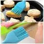 6PCS large integrated all-inclusive metal core silicone brush barbecue brush silicone sweep baking tool silicone kitchenware (Color : Random)