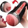 Yikiop Electric Silicone Thrusting Automatic Sucking Male Aír-cr?ft Cup Man Massager Multi-Speed Medical Silicone Waterproof Handheld Vibrating Massaging Toys Warm Cup - Training Sleeve