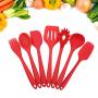 Silicone Kitchenware Non-Stick Special Cooking Shovel Spoon Scraping Baking Kitchen Gadget(7 Packs)