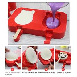 Kitchenware DIY Silicone Ice Cream Ice Rod Mould With Wood Rod And Cover, Free Distribution Of Style Kitchen supplies
