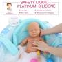 Vollence 18 inch Sleeping Full Body Silicone Baby Dolls,Not Vinyl Material Dolls,Eye Closed Realistic Newborn Real Baby Dolls That Look Real, Soft Handmade Silicone Lifelike Baby Doll - Boy