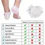 5 Pair Heel Protectors, Heel Cups for Heel Pains, Heel Pads Cushion, Heal Dry Cracked Heels, Achilles Tendinitis, Breathable Silicone Gel Heel Cups, for Men & Women - Universal Size