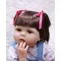 Zero Pam Binxing Toys 23 inch Washable Reborn Baby Dolls Silicone Vinyl Full Body Anatomically Correct Realistic Reborn Toddler Doll Handmade Newborn Girl Waterproof for Kids Age 3+ Gift Box Package