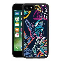 iPhone 6s 6 Case,Flexible Soft TPU Cover Shell,Slim Silicone Black Rubber Non-Slip Durable Design Protective Phone Case for iPhone 6s 6 -Butterfly