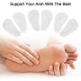 Dr. Foots Arch Support Shoe Insoles for Flat Feet, Gel Arch Inserts for Plantar Fasciitis, Adhesive Arch Pad for Relieve Pressure and Feet Pain- 3 Pairs ( Clear)