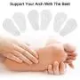 Dr. Foots Arch Support Shoe Insoles for Flat Feet, Gel Arch Inserts for Plantar Fasciitis, Adhesive Arch Pad for Relieve Pressure and Feet Pain- 3 Pairs ( Clear)