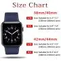 Pack 3 Compatible with Apple Watch Band 38mm 40mm 42mm 44mm Women Men, Soft Silicone Band Replacement for Apple iWatch Series 4, Series 3, Series 2, Series 1