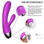 G Spot Rabbit Vibrator for Vagina and Clitoris Stimulation Dildo Vibrator with 7 Powerful Vibration Modes Rechargeable Dual Motor Sex Toys for Women and Couple