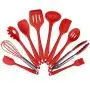 10pcs Non-Stick Kitchenware Silicone Heat Resistant Kitchen Cooking Utensils Baking Tool Cooking Tool Sets,Black