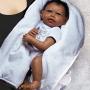 Paradise Galleries Reborn African American Black Newborn Doll in Silicone Vinyl Baby Bundles: Reaching for The Stars, 19 inch 7-Piece Ensemble