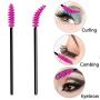 ECBASKET 500pcs Disposable Mascara Wands Applicators Multicolored Mascara Brushes Eyelash Eyebrow Brushes Cosmetic Brush Makeup Tool Kit 10 colors