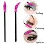 ECBASKET 500pcs Disposable Mascara Wands Applicators Multicolored Mascara Brushes Eyelash Eyebrow Brushes Cosmetic Brush Makeup Tool Kit 10 colors