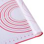 BESTONZON Kitchenware Pastry Mat, Silicone Baking Mat With Measurements,Non Stick Non Slip Pastry Rolling Mat,for Kitchen(40 60 Cm,Red)