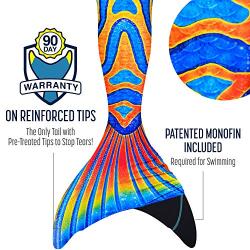 Fin Fun Mermaid Tails for Swimming with Monofin - Kids and Adult Sizes - Limited Edition