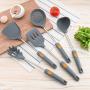 Food Grade Non-stick Pan Silicone Shovel High Temperature 304 Steel Kitchenware Set