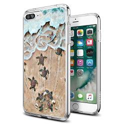 iPhone 7 8 Case, Soft TPU Slim-Fit Flexible Ultra-Thin Clear Case, Full-Body Rugged Bumper Print Baby Turtle Case for iPhone 7 8, Transparent