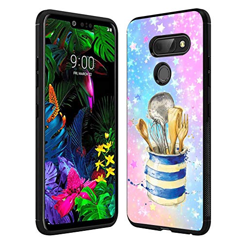LG G8 ThinQ Case,Flexible Soft TPU Cover Shell,Slim Silicone Black Rubber Non-Slip Durable Design Protective Phone Case for LG G8 ThinQ -Kitchenware