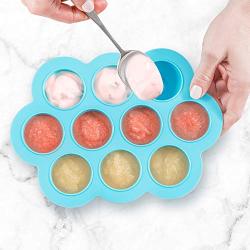 Silicone Baby Food Freezer Tray with Clip-on Lid by WeeSprout - Perfect Storage Container for Homemade Baby Food, Vegetable & Fruit Purees and Breast Milk - BPA Free & FDA Approved