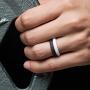 ThunderFit Womens Thin Swivel Rings, 10 Rings / 8 Rings / 4 Rings / 1 Ring - Stackable Silicone Wedding Rings - 2.5mm Wide - 2mm Thick