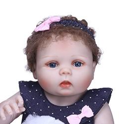 Zero Pam Dolls 23 inch Reborn Newborn Dolls Full Body Silicone Vinyl Lifelike Anatomically Correct Cute Girl Doll Looking Real Weighted Body Real Toddler Feel Xmas Birthday Gift for Kids Age 3+