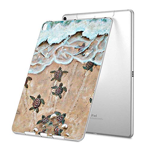 GinHo Customized Protective Cover iPad Pro 9.7 inch 2018 Baby Turtle with Slim Soft Durable TPU Ultra-Clear Silicone UV Printing Case