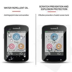 [3-Pack] WRJ for Garmin Edge 530/Edge 830 Screen Protector,HD[Scratch Resistant Anti-Fall] [Bubble-Free] [Anti-Fingerprints] 9H Hardness Tempered Glass with Lifetime Replacement Warranty