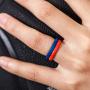 ThunderFit Thin and Stackable Silicone Rings, 8 Rings / 4 Rings / 1 Ring - Silicone Wedding Bands for Women - Diamond Pattern