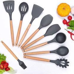 Silicone Kitchenware Set, 9 Pieces of Silicone Kitchen Utensils, Kitchen Spatula Set - Best Non-Stick Kitchen Cookware Set, Suitable for Cooking