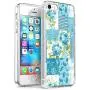 iPhone SE 5s 5 Case, Blue Flower Shock-Absorption TPU Rubber Bumper iPhone SE 5s 5 Case, Ultra Thin Slim Protective Cover for iPhone SE 5s 5-Clear