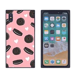 iPhone Xs iPhone X Case,Flexible Soft TPU Cover Shell,Slim Silicone Black Rubber Non-Slip Durable Design Protective Phone Case for iPhone Xs iPhone X -Biscuits
