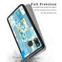 Samsung Galaxy A30 Case, Blue Flower Shock-Absorption TPU Rubber Bumper Samsung Galaxy A30 Case, Ultra Thin Slim Protective Cover for Samsung Galaxy A30-Black