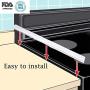 Kitchen Silicone Stove Counter Gap Cover, Easy Clean Heat Resistant Wide & Long Gap Filler, Seals Spills Between Counter, Stovetop, Oven, Washer & Dryer, Set of 2 (21 Inches, White)